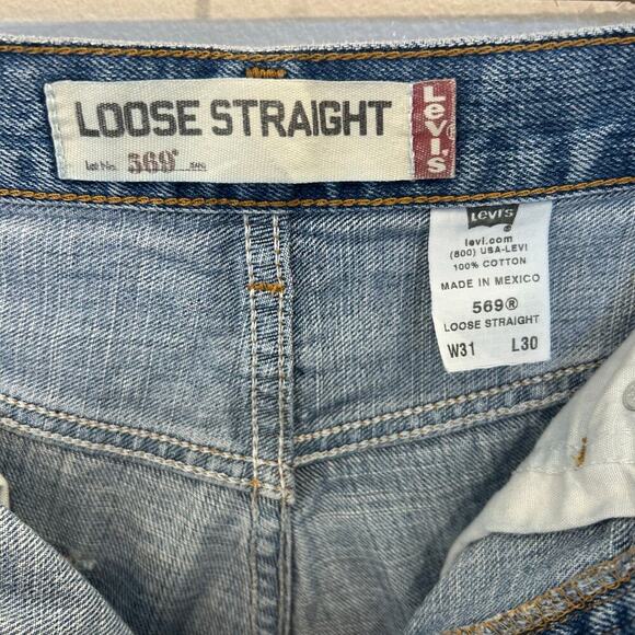 Levi Strauss Vintage Hand Painted Cut-Off Denim Shorts 569's Sz 31 - Picture 6 of 6